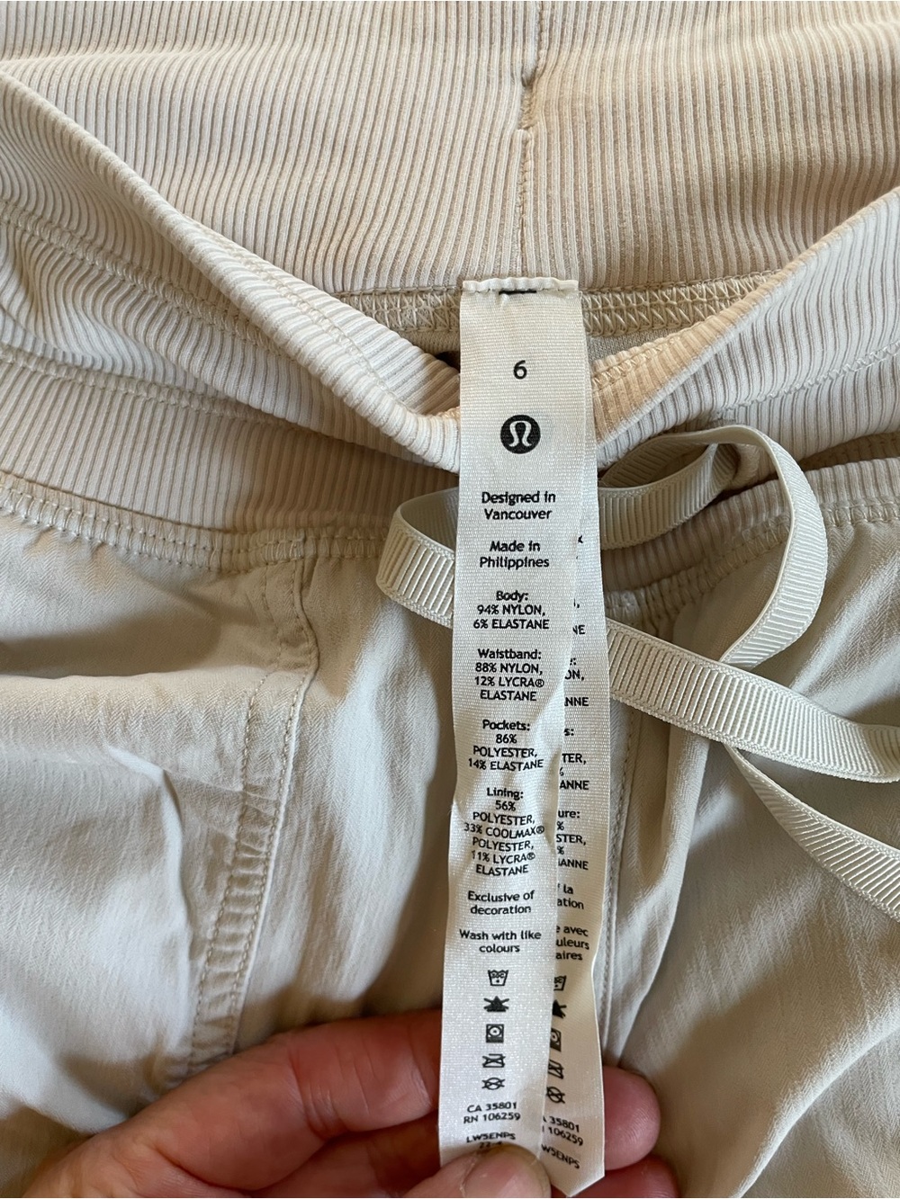 Lululemon Dance Studio Mid-Rise Jogger Full Length Size 6 Ivory Athletic Pants - Picture 7 of 7